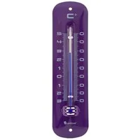 Lantelme Gartenthermometer Metall Retro Look Auswahl 6 Farben Thermometer für Garten Außen Innen, Temperaturanzeige -30 bis 50°C, 19cm Lang, Auswahl aus Farben gelb, grün, lila, pink, orange, rot
