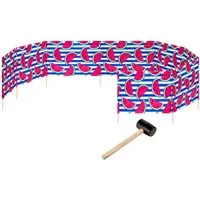 Garronda Windschutz Strand Sichtschutz 12m lang mit Gummihammer Garten Meer GAEX001, (mit Gummihammer)