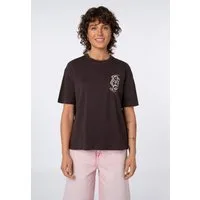 SUBLEVEL T-Shirt Damen Oversize T-Shirt mit Rückenprint Baumwollshirt, Print auf Vorder- und Rückseite