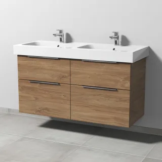 Sanipa 3way Waschtischunterbau zu Geberit iCon Waschtisch mit 4 Auszügen, Eiche-Kansas UM65659