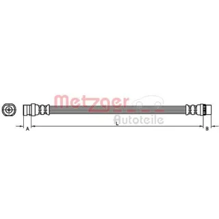 Metzger Bremsschlauch hinten rechts Nissan Interstar Opel Movano Renault Master
