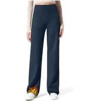 G4Free Palazzohose Damen Palazzohose Weites Bein Mit Taschen Jogginghose weites Bein, Winter-Arbeitshose, elegant, lässig