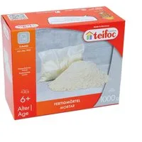 teifoc Wasserlöslicher Spielmörtel (1.000 Gramm) Steinbaukasten, (Fertigmörtel, Zement für Kinder, 1000 St., Bastelmaterialien), nachhaltig & vegan