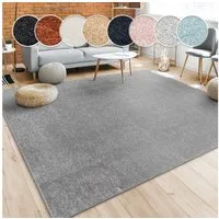 Paco Home Teppich Porto 890, rechteckig, Höhe: 13 mm, Kurzflor, Uni-Farben, ideal im Wohnzimmer & Schlafzimmer