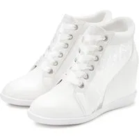 LASCANA Freizeitschuh, Halbschuh, Keilstiefelette, Stiefelette, Sneaker mit innenliegendem Keilabsatz und eleganten Spitzendetails