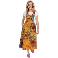 KUNST UND MAGIE Latzhose Latzkleid bunt Tie Dy Batik Boho Ibiza 70er Overall Hippie Sommerkleid