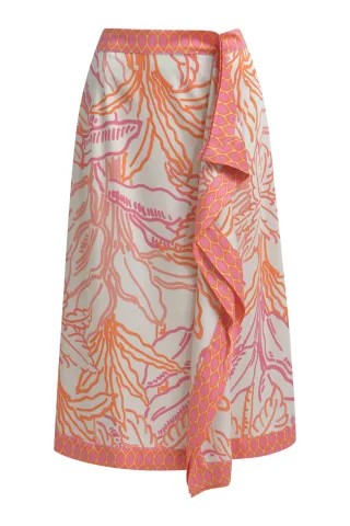 Smith&Soul - Printed Skirt coral print - Gr. - XS