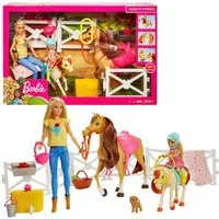 Barbie Anziehpuppe Barbie Reitspaß Mattel FXH15 Spiel-Set mit Puppen, Pferd und Pony