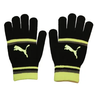 Puma - Damen Mit Streifen - Handschuhe (Schwarz/Reflektierendes Gelb)