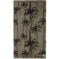 Depotex Strandtuch Palmen Grün, Jacquard-Walkfrottee (1-St), Strandlaken, Badetuch, Handtuch