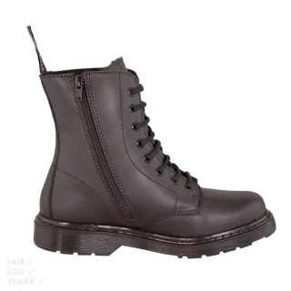 Shoezuu 8 Eye UK Zip-Boot Winter Black Mono