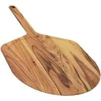Akazienholz Pizzaschieber & Servierbrett M, 12", Schneidebrett für Pizzen bis ca. Ø 30cm