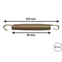 walexo Gartentrampolin Trampolinfedern Stahlfedern Zugfedern Spannfedern 14,7 cm (147 mm), (72 tlg)