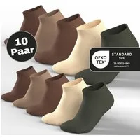 MEDOLY Sneakersocken Premium Sneaker Socken 80% Baumwolle (10 Paar) Herren & Damen mit Komfortbund & Nahtlos - ohne Gummidruck