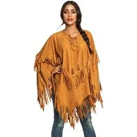 Boland Kostüm Poncho Bohemian für Erwachsene, Braun