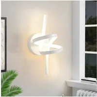 ZMH LED Wandleuchte Innen 7W Schwarz/Weiß 3000K Wandleuchte für Treppenhaus Wohnzimmer, Augenschutz, Einfache Installtion, LED fest integriert, Warmweiß, Modern Aluminium Wandbeleuchtung Schlafzimmer