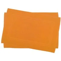Julie Julsen Badematte 2-Badematte-Orange-50 x 40 cm, Baumwolle, Doppelrahmen