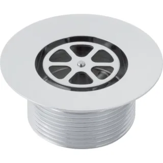 Geberit Ablaufventil mit Rundgewinde G1 1/2" di40 glanzverchromt H 3,5, 152301211 152301211