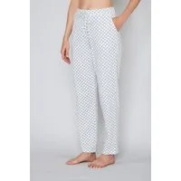 JOOP! Pyjamahose Cosy mit Tunnelzug und Bindeband, Cornflower-Allover