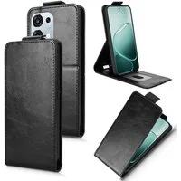 Wigento Smartphone-Hülle Für Oppo A6 Pro 4G / 5G Magnetisch Flip Kunstleder Schutzhülle Schwarz, Magnetverschluss, Kartenfächer, Halterfunktion
