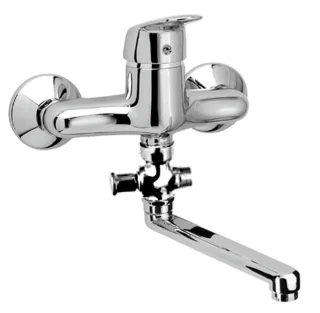 Herzbach Kappa Wannenarmatur Aufputz, schwenkbarer Auslauf 300mm chrom , 50.112000.1.01 50.112000.1.01