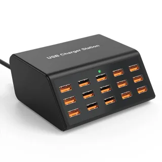 100W 15-Port USB Charger 15xUSB-A Fast Charging Desktop Charging Station EU Plug US Plug for Huawei Pura 70 Ultra for Xi