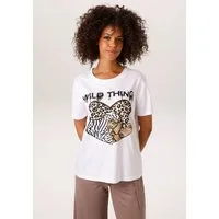 Aniston CASUAL T-Shirt mit Herzen, Animal-Drucken und Statement-Schriftzug