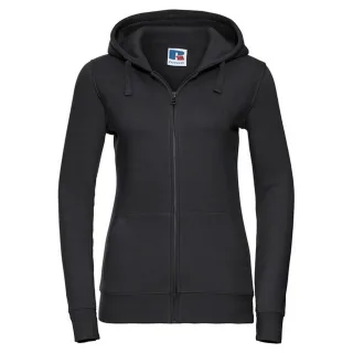 Russell - "Authentic" Hoodie mit durchgehendem Reißverschluss für Damen (Schwarz)