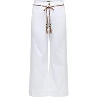 ONLY High-waist-Jeans ONLMADISON HW BELT WD CRP WHI DNM GUA000 Materialmix, high waist, wide fit