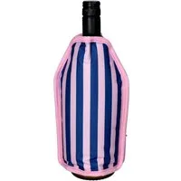 Giftcompany Weinkühler Froid Kühlmanschette Streifen blau/rosa 23,5cm