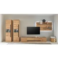 Home affaire Wohnwand City/Giron, moderne Anbauwand, Komplettset in vielen Farben verfügbar, (Set, 4-St), enthält zwei Vitrinen, ein Lowboard & ein Wandboard
