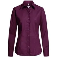 GREIFF Langarmbluse Greiff Corporate Bluse Damen BASIC Regular-Fit Brombeere