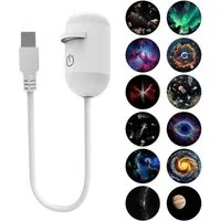 FELIXLEO LED-Sternenhimmel 2-in-1 Sternenhimmel Projektor mit Nachtlicht USB 12 Projektionen