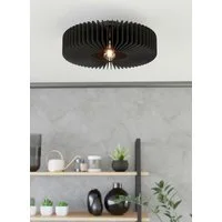 EGLO Deckenleuchte PALOMBAIA, ohne Leuchtmittel, Deckenlampe, Wohnzimmerlampe aus Holz, E27 Fassung, Ø 50 cm