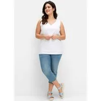 Sheego Shirttop Tanktop Ärmellos