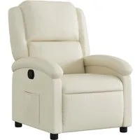 vidaXL Sessel Relaxsessel Creme Kunstleder (1-St)