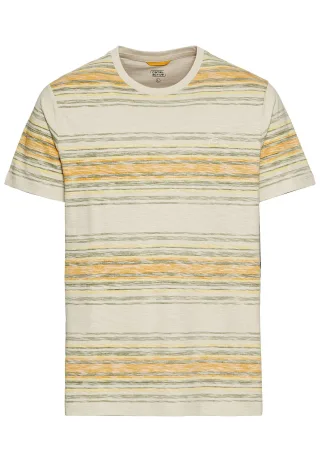 camel active - T-Shirt mit Streifenmuster aus Baumwolle sunflower - Gr. - M