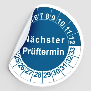 Mehrjahresprüfplakette blau