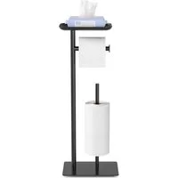 SURFOU Toilettenpapierhalter Stehend mit Ablage Oben, Klorollenhalter Stehend