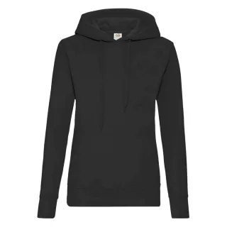 Fruit of the Loom - "Classic" Sweatshirt mit Kapuze für Damen (Schwarz)