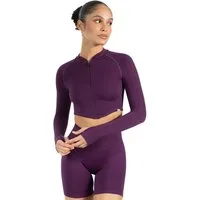 Smilodox Outdoorjacke Harly, Seamless Cropped Trainingsjacke, Reißverschluss & Daumenlöchern mit Stehkragen, Sport, Warm-up, Freizeit, Layering, Yoga, Training