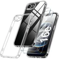 SmartUP Smartphone-Hülle + 2X Schutzglas für iPhone 16e Display Panzerglas Panzerfolie Case 9H 6,1 Zoll, kompletter Rundumschutz, MagSafe-Technologie