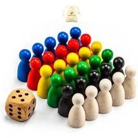Waldfelsen Spiel – DIY Set Halmakegel mit Würfel Spielfiguren Männchen Figuren, Spielmaterial, Verschiedene Sets