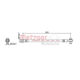 Metzger Bremsschlauch hinten links Seat Leon Skoda Octavia VW Golf 4111830