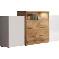 Home affaire Sideboard URBAN III, Moderne Kommode mit 3 Schubladen und 4 Fächern, Breite 150 cm