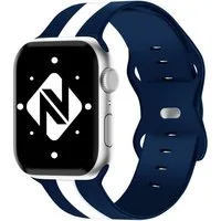 Nalia Smartwatch-Armband Apple Watch 49mm/46/45/44/42(Serie 1-3), Gestreiftes Silikon Ersatzband / für Sport Fitness Uhr / Atmungsaktiv