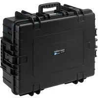 outdoor.case Typ 6500, Koffer schwarz, herausnehmbarer, gepolsterter Koffereinsatz aus Gewebematerial