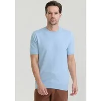 Felix Hardy T-Shirt Basic-Strick-T-Shirt mit Rundhalsausschnitt und Knöpfen