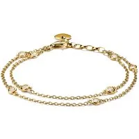 THOMAS SABO Armband Armband Damen Doppelreihig Zirkonia Vergoldet A2216-414-14