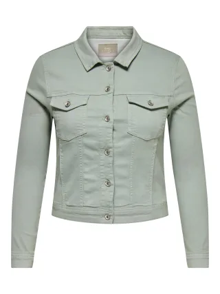 ONLY CARMAKOMA - CARWESPA COLOUR DENIM JACKET DNM Jadeite - Gr. - 42